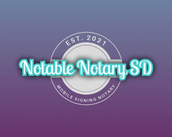 Notable Notary SD

Mobile Notary & Signing Agent