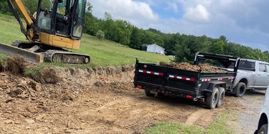 Excavating a pad for a 30x50 garage 