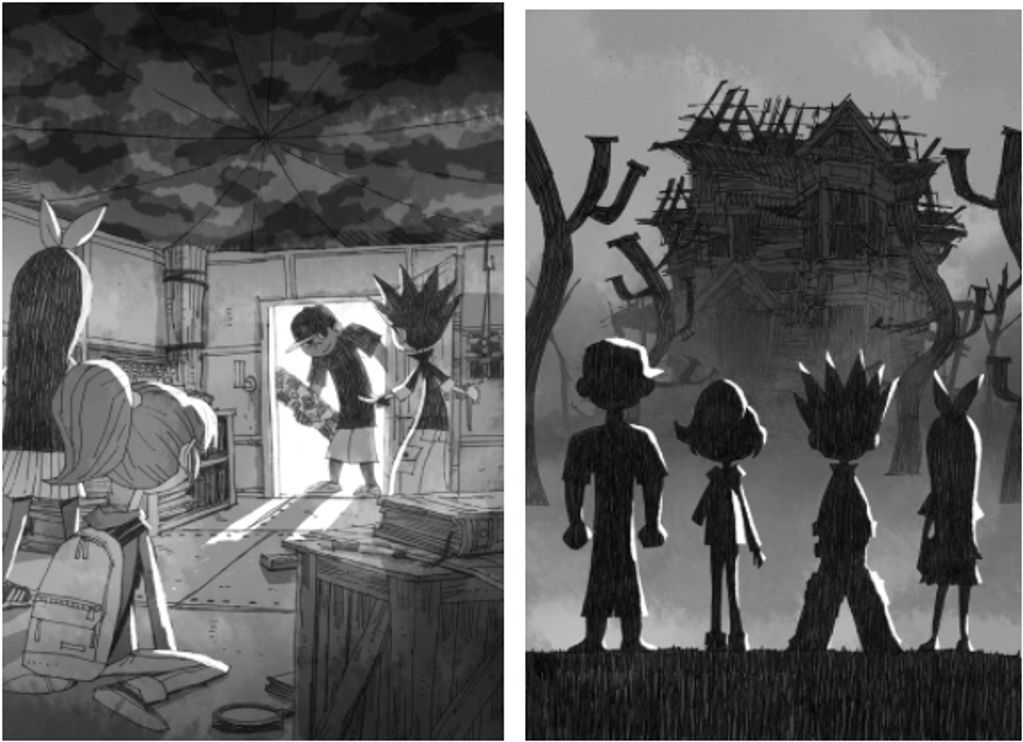 The Code Busters secret clubhouse - Skeleton Man's burned out house