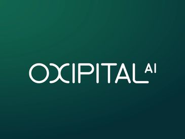 Logo of Oxipital AI on a dark green background.
