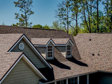 Beautiful new roof on a sunny day