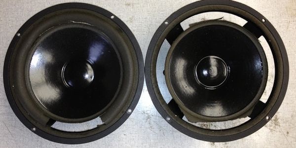 Snell Acoustics drivers showing foam rot