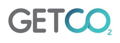 Logo of GETCO2 with stylized blue 'CO2' letters.