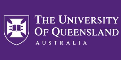 Logo of The University of Queensland, Australia on a purple background.