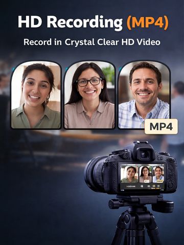 HD video recording in MP4 format with crystal clear quality.