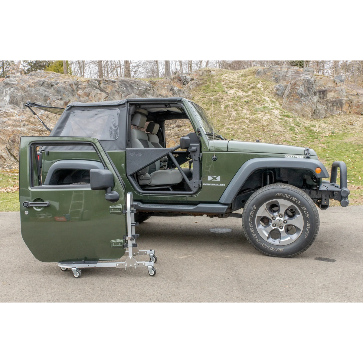 2-Door EZ Folding Rolling Door Cart