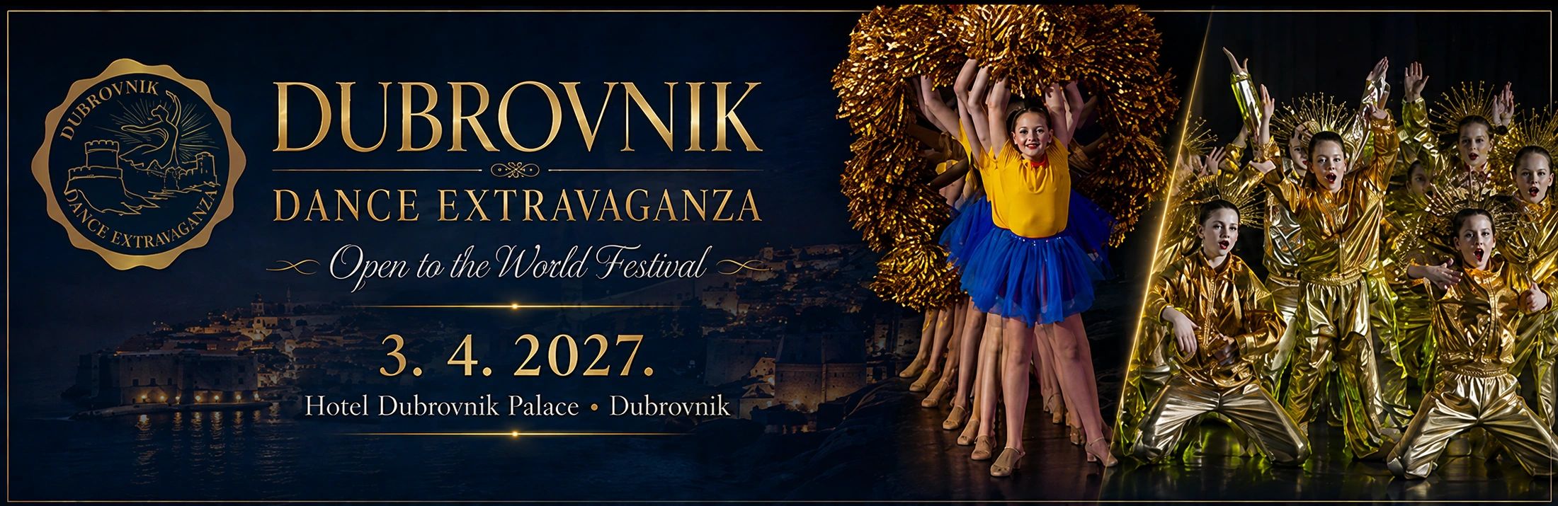 Dubrovnik Dance Extravaganza festival in 2027 with vibrant dancers.