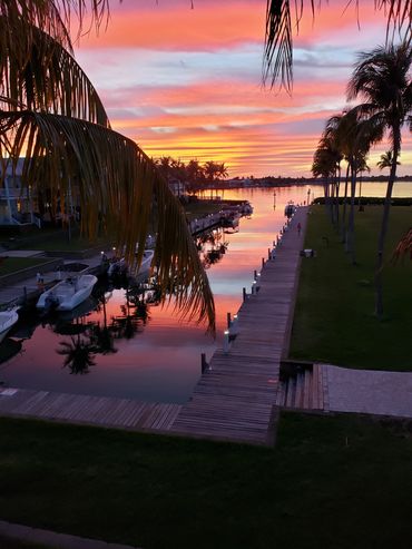 Sunset at Captain's Cure Vacation Rental in Marathon, Florida