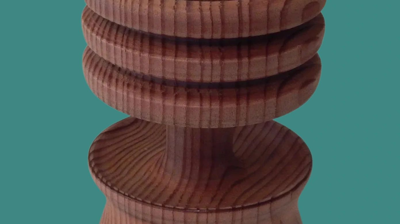 Candy bowl: Carved out of red wood 