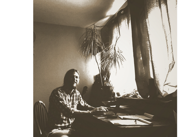 Writer at his desk