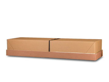 Two cardboard boxes on a flat surface.
