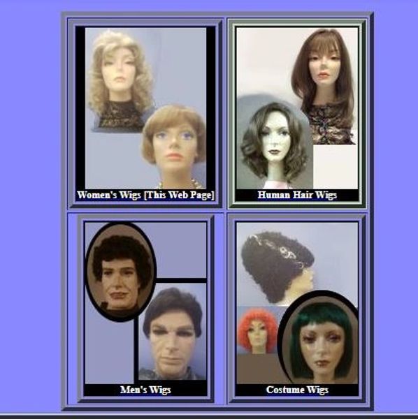 Quality wigs by well known makers.