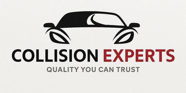 Logo of Collision Experts with a stylized car and tagline.