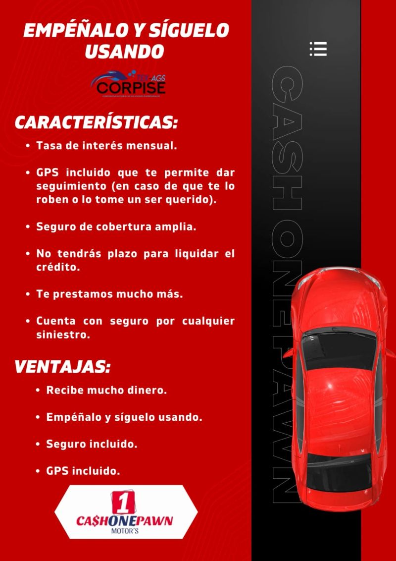 Modalidad de autos Cash One Pawn 2