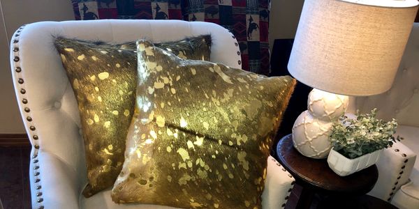 Western Ranch Cowhide pillows