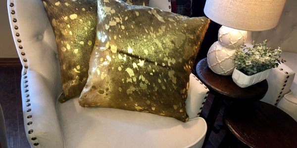 Western Ranch Cowhide pillows