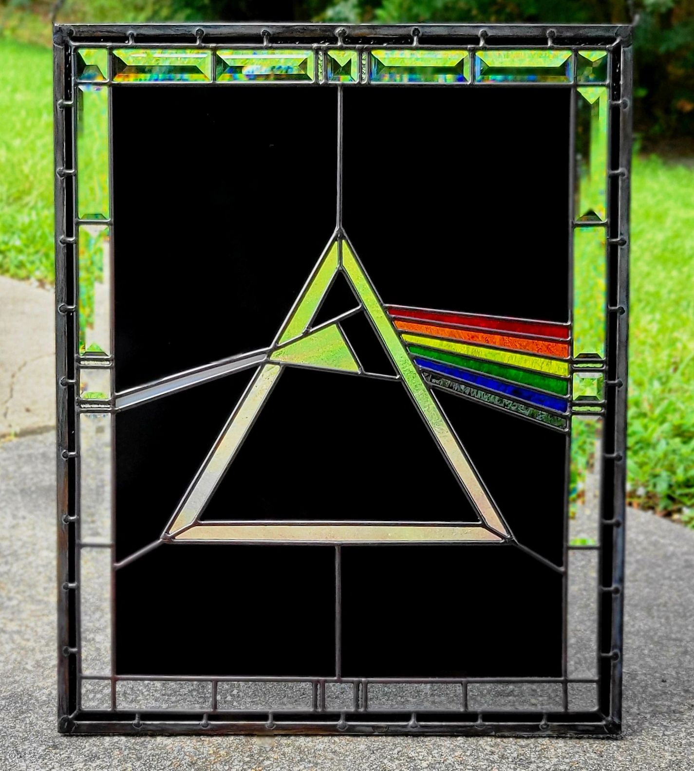 Pink Floyd. Stained Glass Gift. Custom Stained Glass