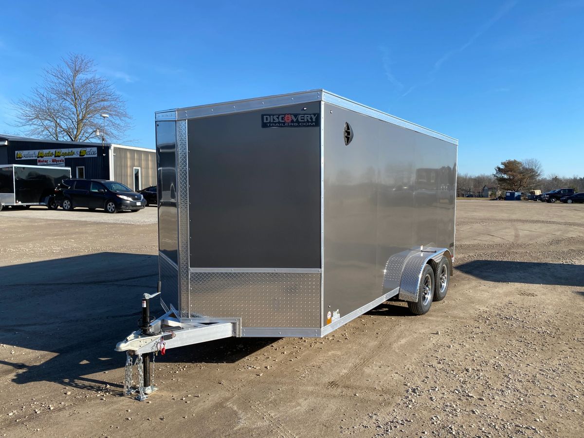 New 2025 Discovery 7x16' Enclosed Cargo Trailer All Aluminum (Ramp)