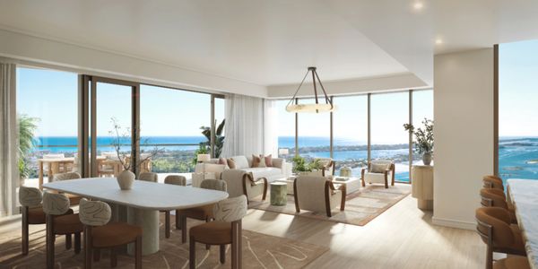 Edgeworth Residences West Palm Beach, 1155 S Flagler Dr, living room view over the water