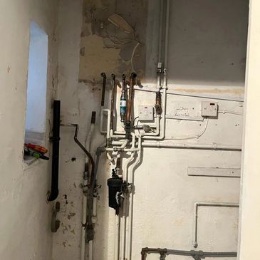 Gas boiler pipework installation in London property fitted by our gas safety engineers 
