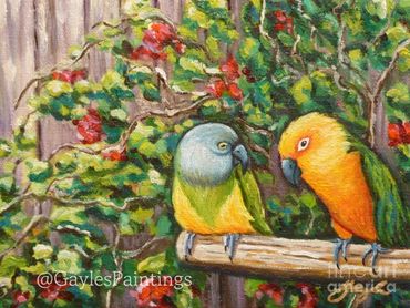 "Love Birds" - Oil on Canvas