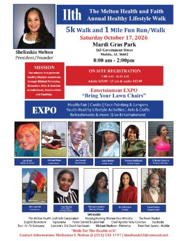 Flyer for the 11th Melton Health and Faith Annual Healthy Lifestyle Walk event.