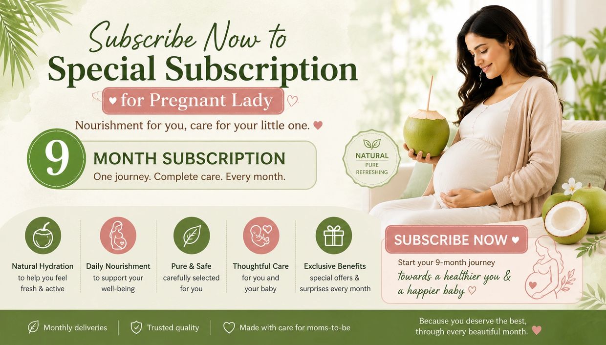 Special 9-month subscription for pregnant women with natural care benefits.