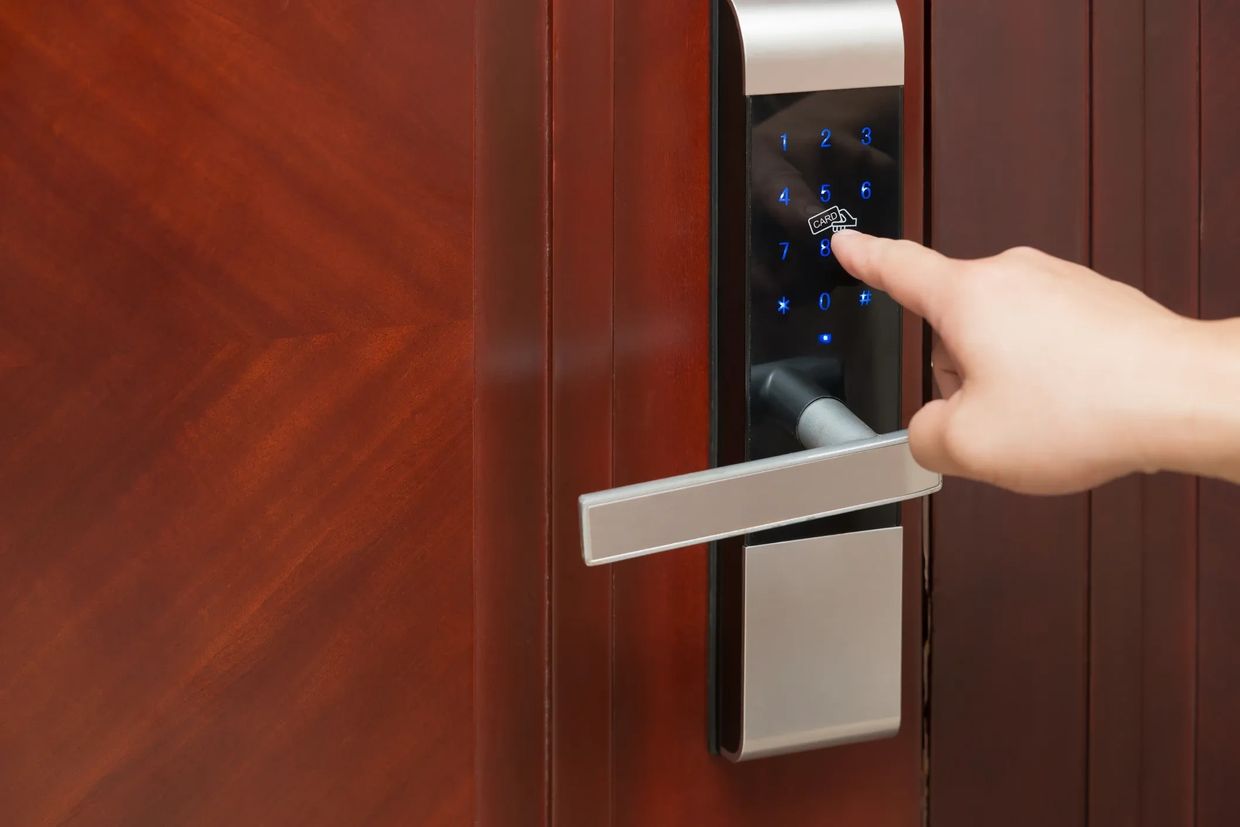 smart lock installed on a Miami Spring home