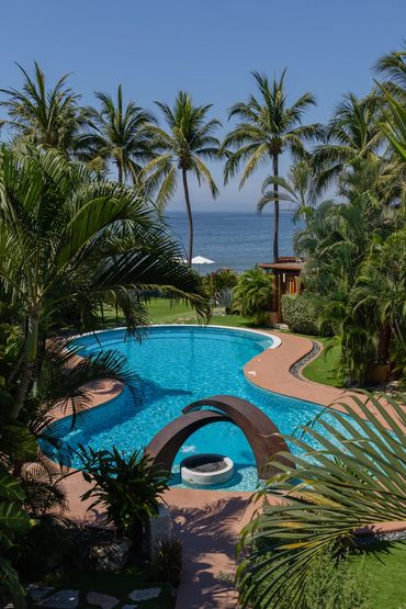 Overlooking the bay from The Inn, a Troncones beachfront hotel.