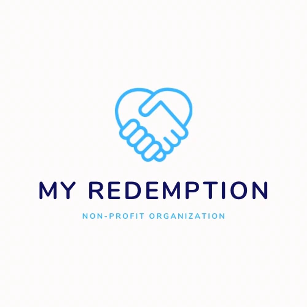 Logo of a non-profit organization featuring a handshake in a heart shape.