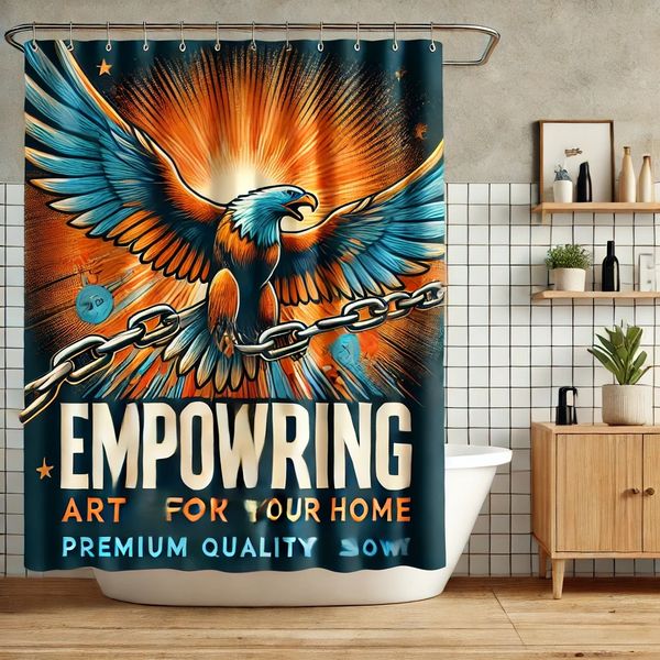 Eagle on the shower curtain representing empowerment 