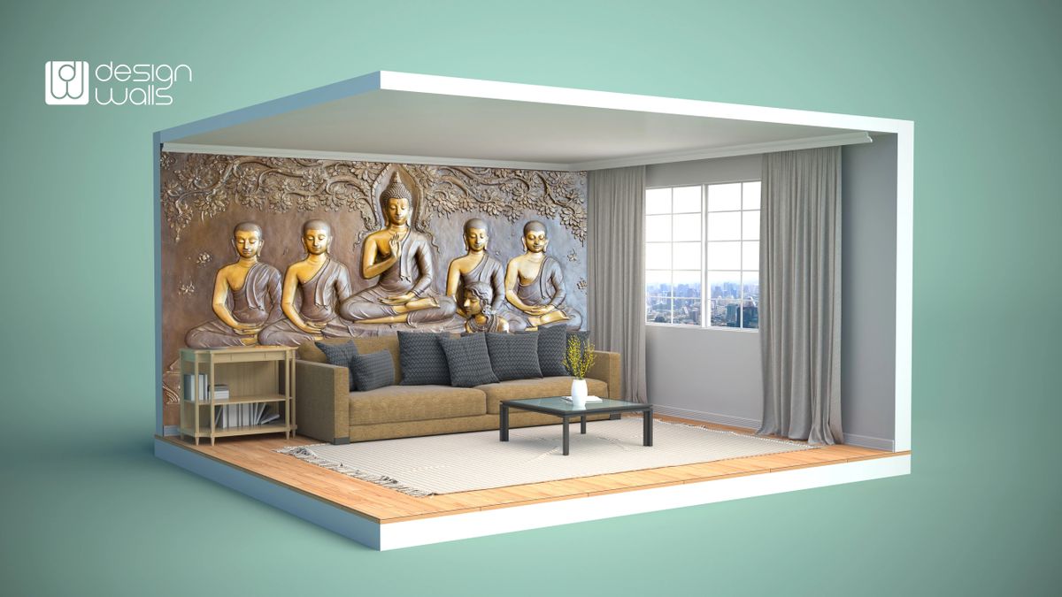 Golden Shade Buddha Wallpaper 12 FEET WIDTH X 9 FEET HEIGHT / 144 INCHES WIDTH X 108 Golden Shade Buddha Wallpaper 12 FEET WIDTH X 9 FEET HEIGHT / 144 INCHES WIDTH X 108