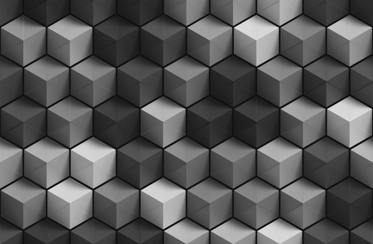 3d Hexagon Shape Wallpaper 10 Feet Width X 10 Feet Height 1 Inches Width X 1