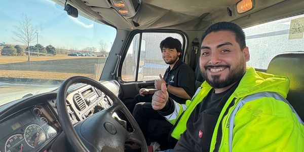 CDL students behind the wheel