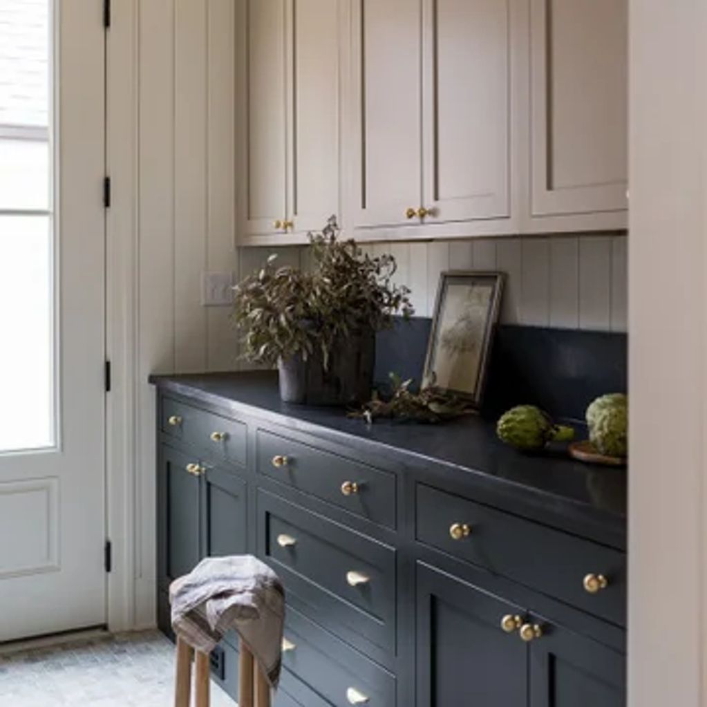 Mudroom cabinet repainting by ONeal Studios