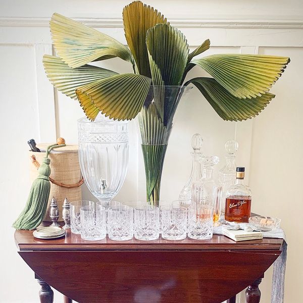 southern coastal bar butler design decorating interiors traditional home classic glassware dining 