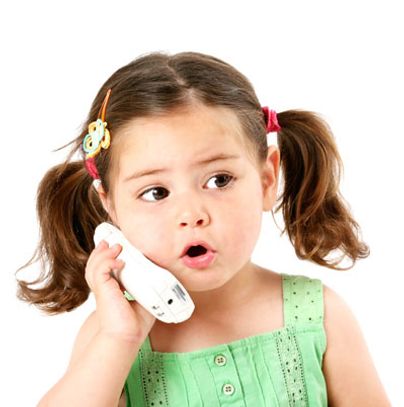 toddler talking on the phone