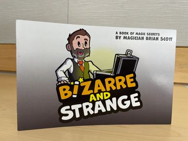 Book cover titled "Bizarre and Strange" by Brian Scott.