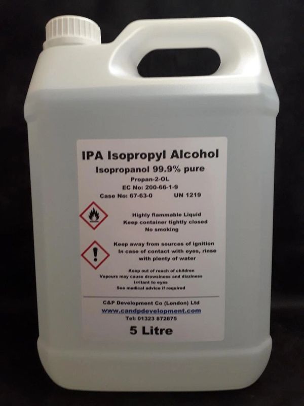 Isopropanol IPA Industrial Pure Chem 99.9% 2 x 5L (10L in Total)