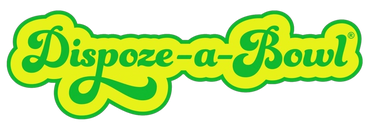 Logo text in green and yellow reading 'Dispoze-a-Bowl'.