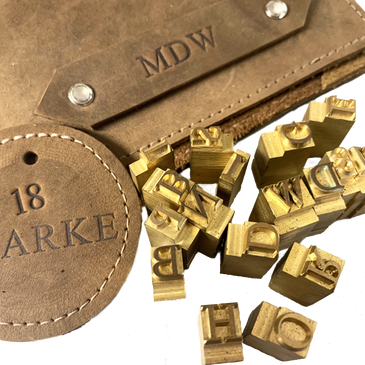 Brass lettering for debossing