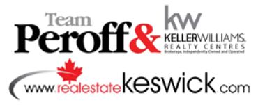 Real estate logo featuring Peroff &amp; Keswick with Keller Williams Realty.