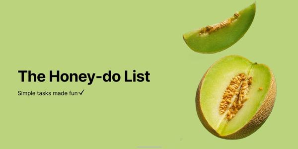 The Honey-do List with a sliced melon on a green background.