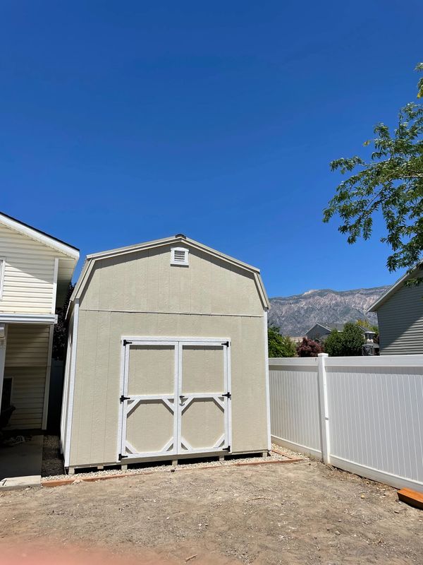 Montana Shed Center Hi-Side Barn Shed build onsite in Plain City, Utah