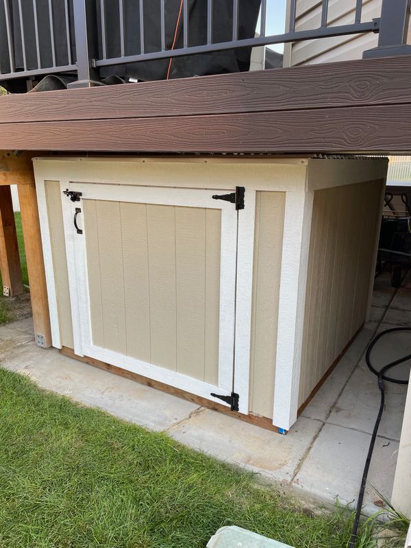 Custom quality shed under deck in Farr West, Utah