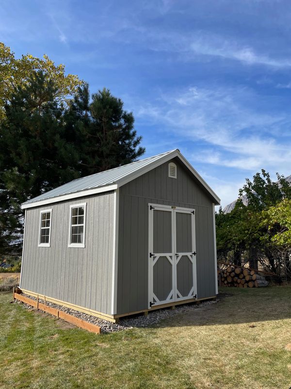 Montana Shed Center 12x16 Prestige Cottage with loft on gravel pad in Pleasant View, Utah