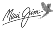 Logo with the text 'Maui Jim' and a colorful bird.