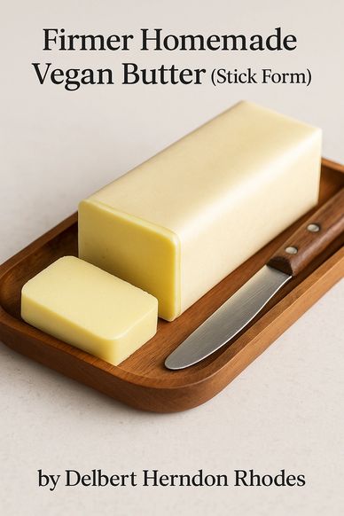 Firmer Homemade Vegan Butter Stick Form by Delbert Herndon Rhodes