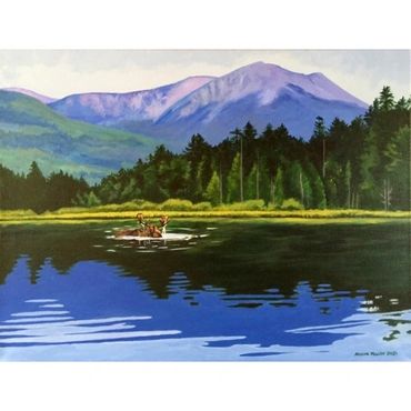 Llittle Long Pond, Maine, Acrylic