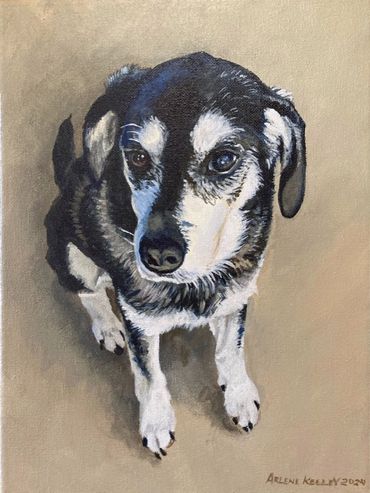 Acrylic portrait Art by Arlene Kelley